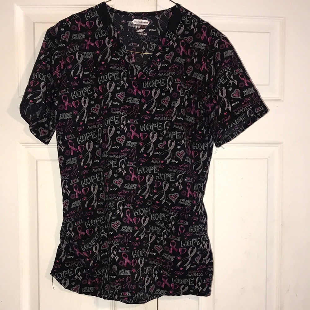 Women's Scrubaid Breast Cancer Scrub Top